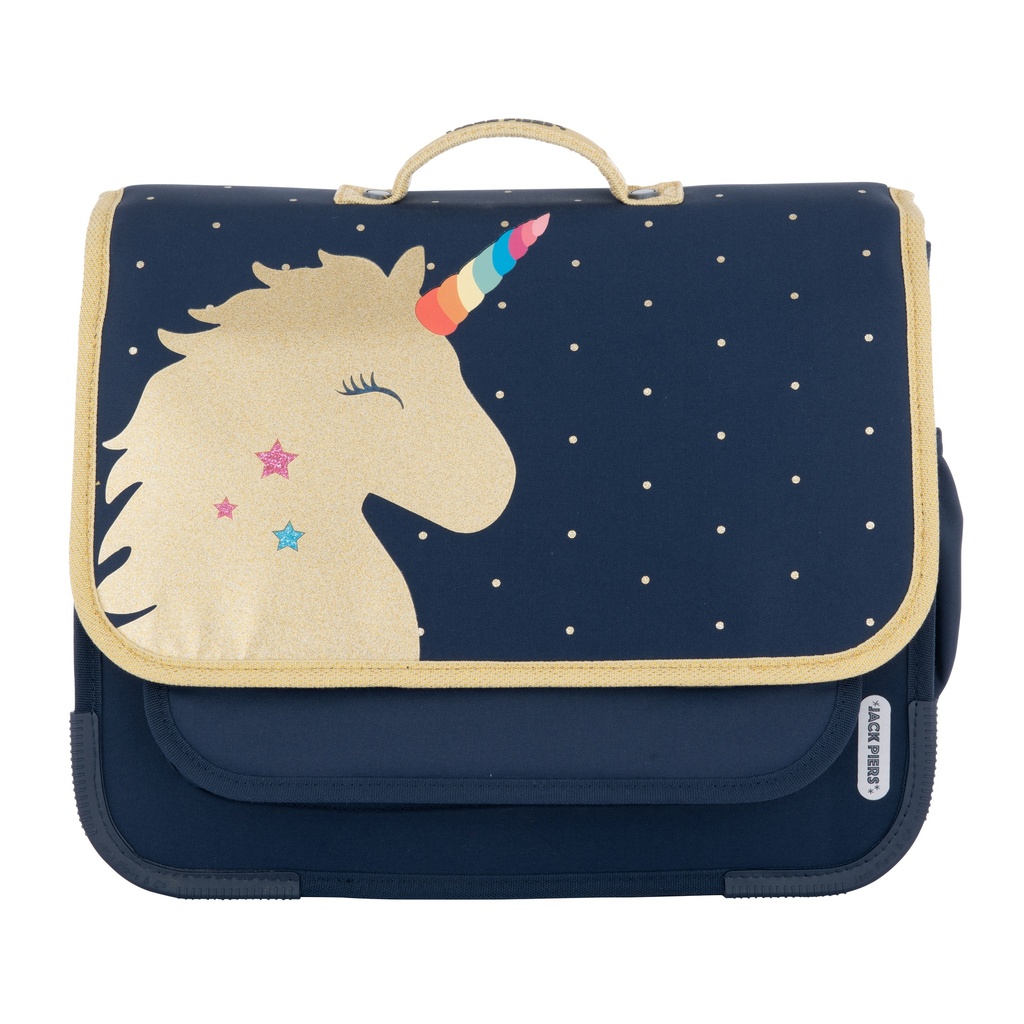 Schoolbag Paris Large - Unicorn Polkadots