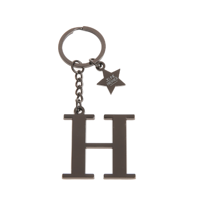 Keychain Letter Black - H
