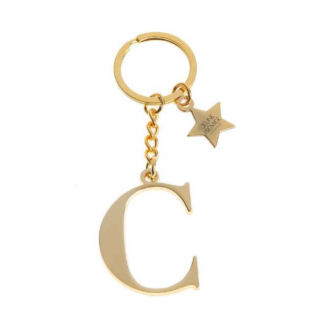 Keychain Letter Gold - C