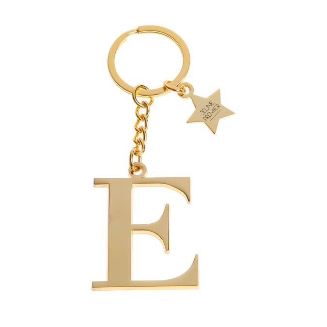 Keychain Letter Gold - E