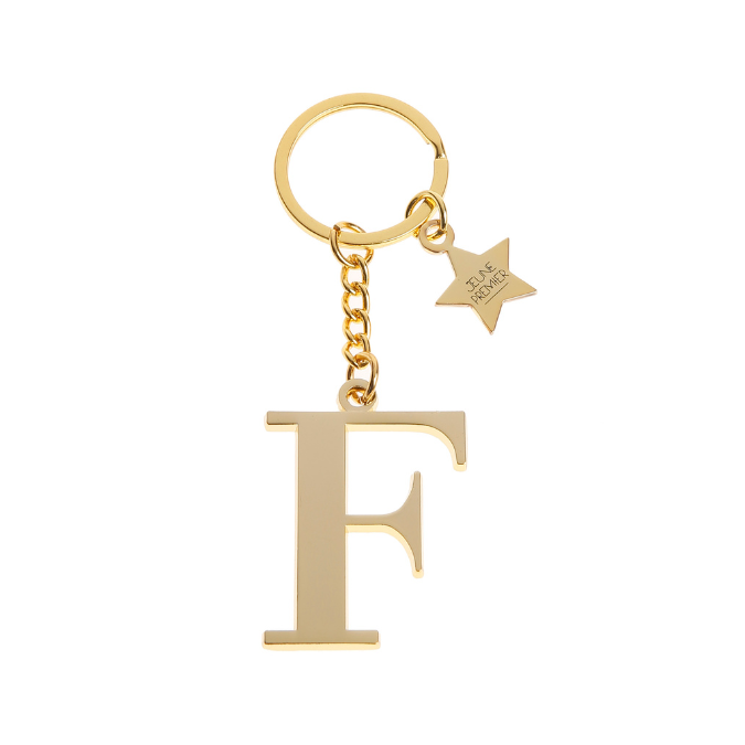 Keychain Letter Gold - F
