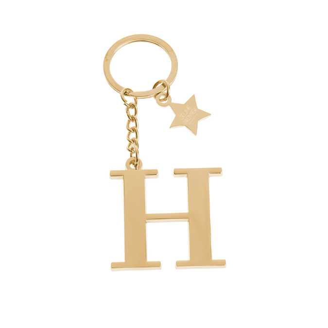 Keychain Letter Gold - H
