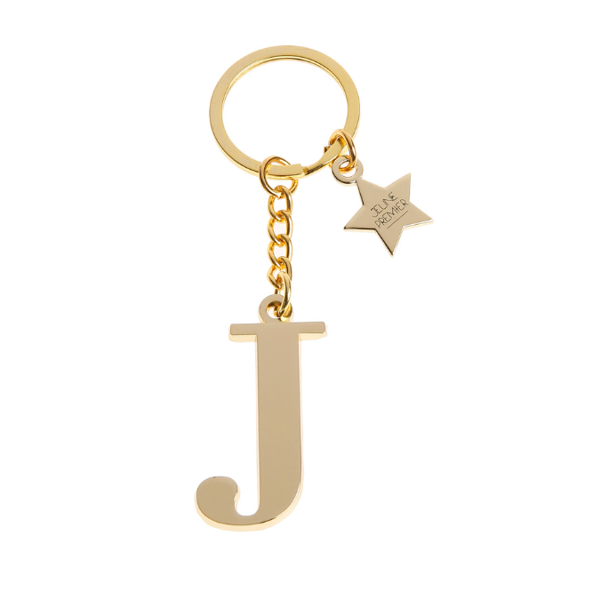Keychain Letter Gold - J