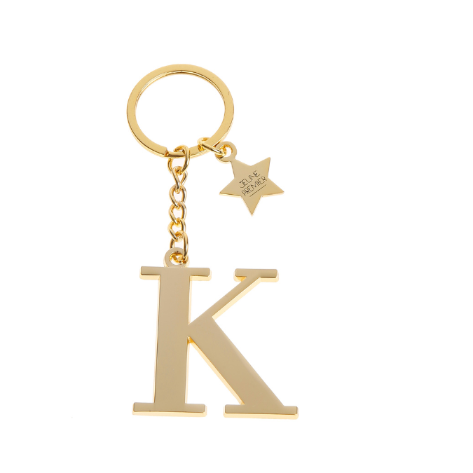 Keychain Letter Gold - K