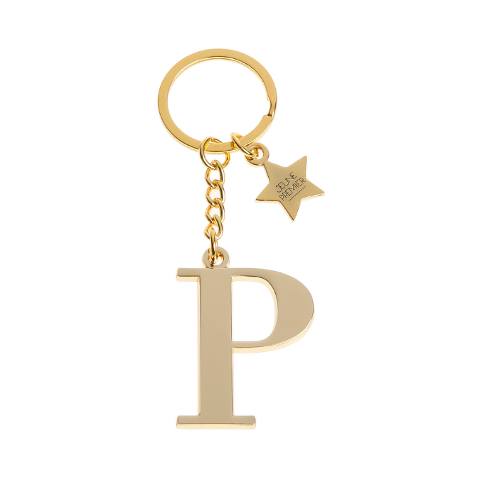 Keychain Letter Gold - P