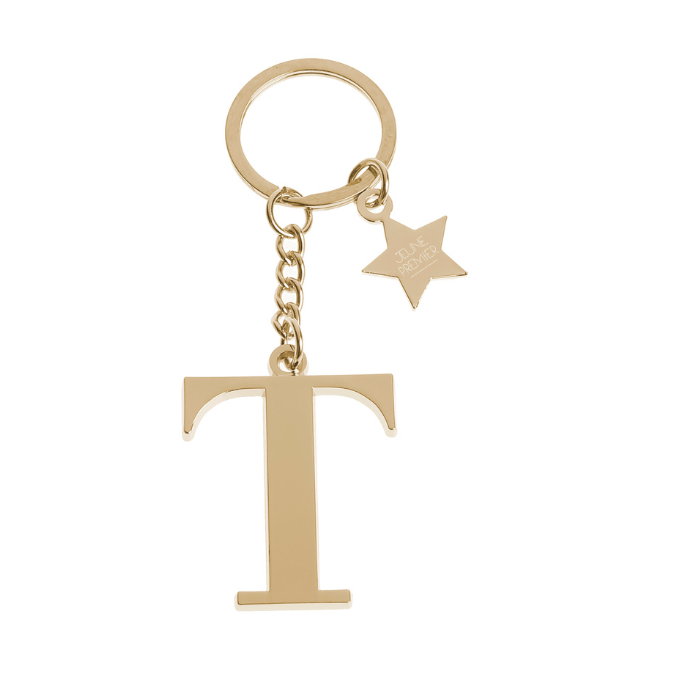Keychain Letter Gold - T