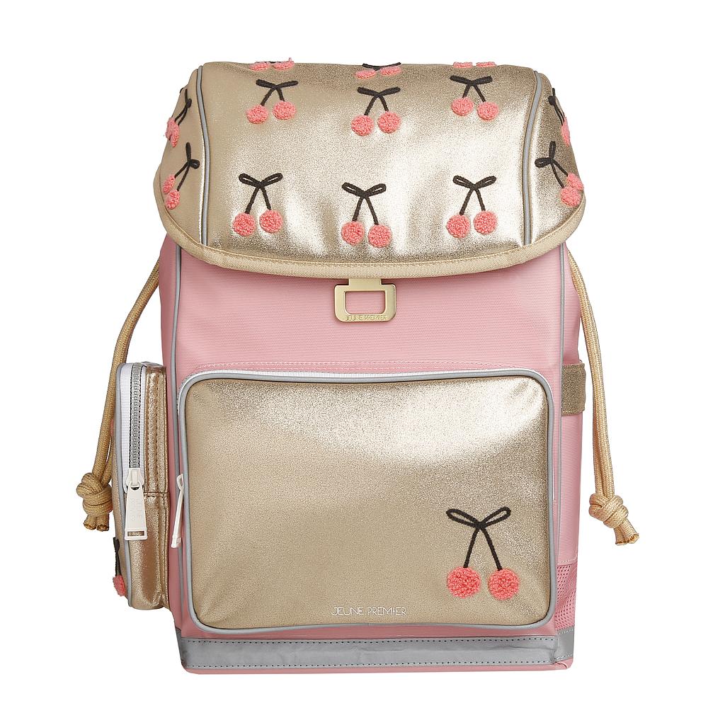 Ergonomic School Backpack Soft - Cherry Pompon