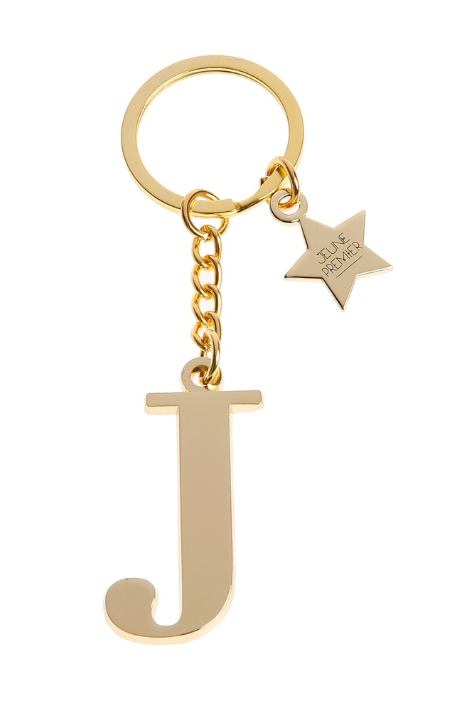 Keychain Letter Gold - J